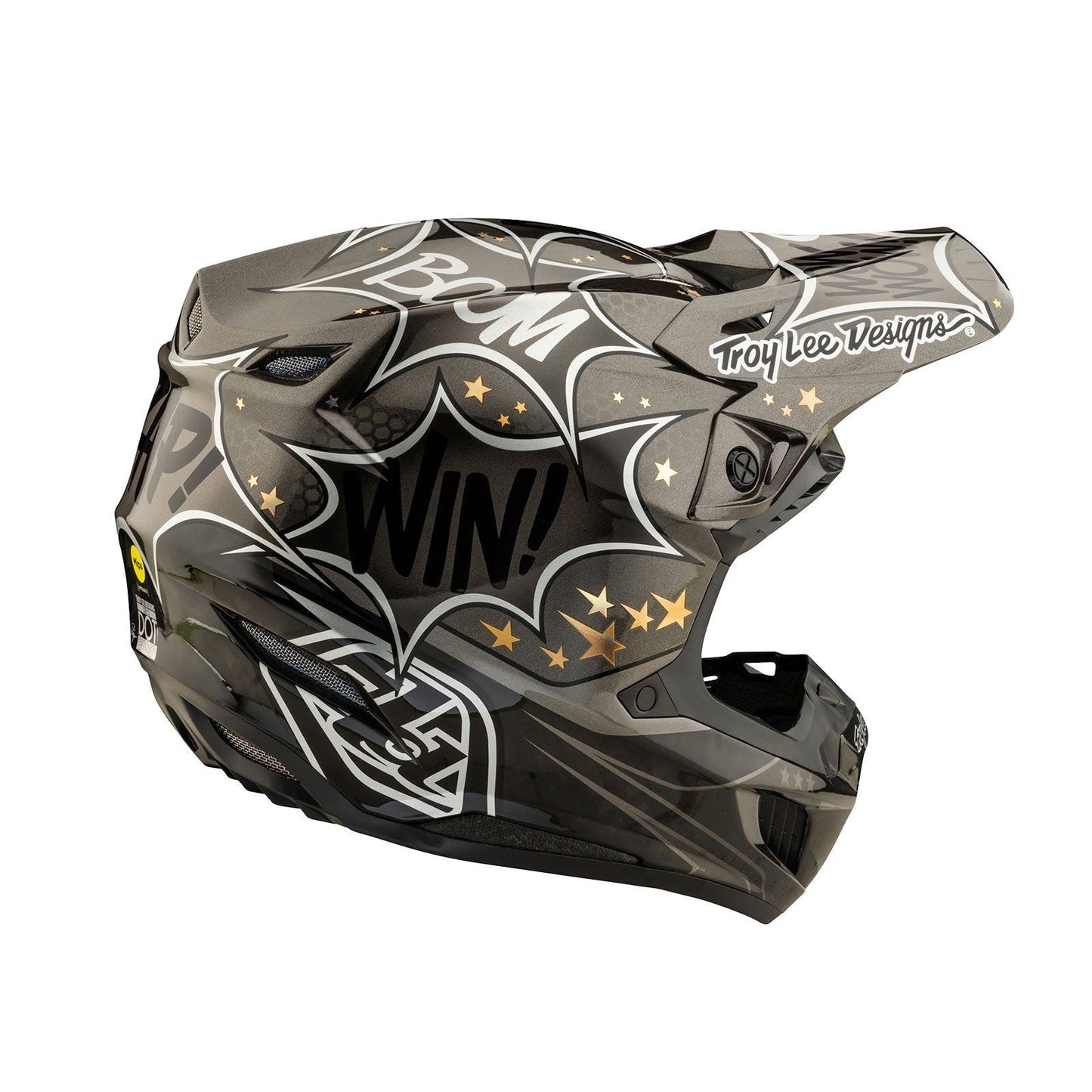 Troy Lee Designs 2025 Motocross Helmet SE5 Carbon Cosmic Explosion Grey