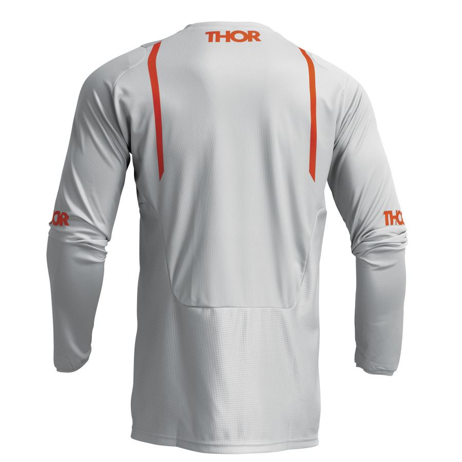 Thor 2024 Pulse Mono Light Grey Orange Motocross Combo Kit