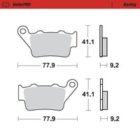 Moto-Master Rear Pro Racing Sintered Brake Pads For VOR EN 450 2002