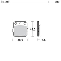 Moto-Master Rear Nitro Sintered Brake Pads For Suzuki LT 230 E Quadrunner 1987-1993