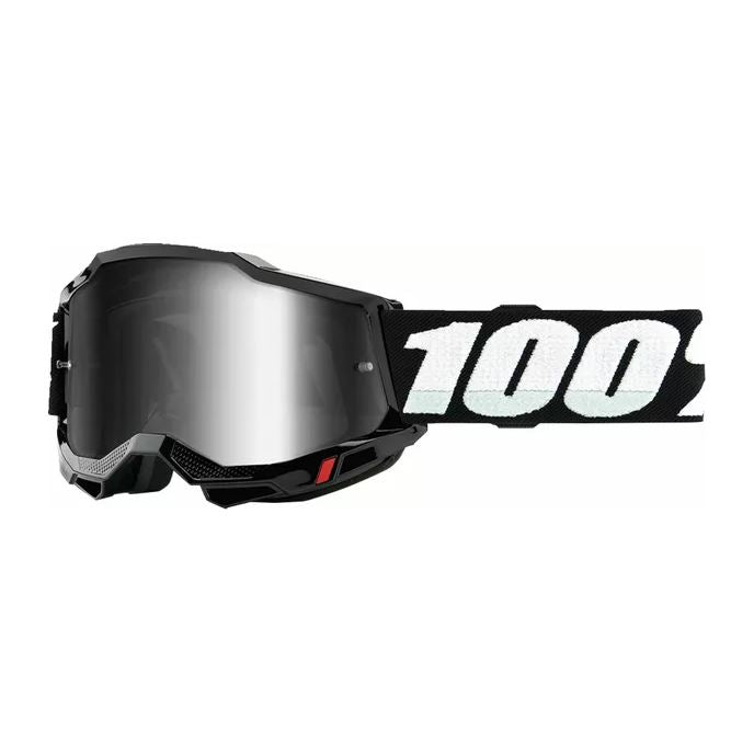 100% MX Goggles Accuri  2 Youth Black Silver Mirror