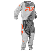 Fly Racing 2025 Youth F-16 Motocross Jersey Grey Orange