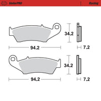 Moto-Master Front Left Pro Racing Sintered Brake Pads For Cannondale E 440 A, R 2002