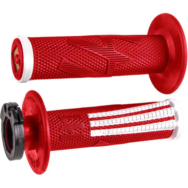 ODI EMIG2 PRO Lock On V2 Grip Red White For Suzuki RM 125 1995-2008