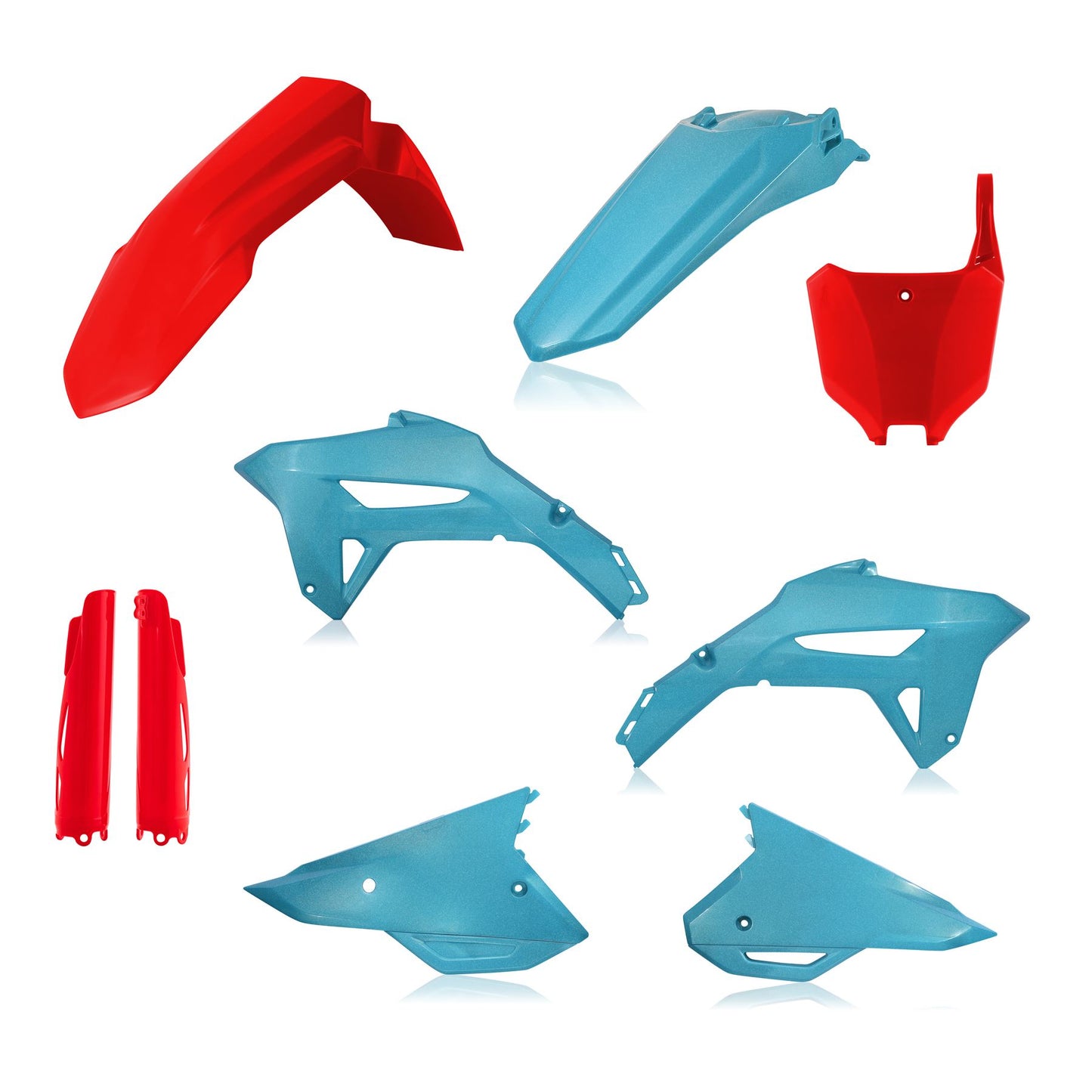 Acerbis Full Plastic Kit Red Green 0024559.353
