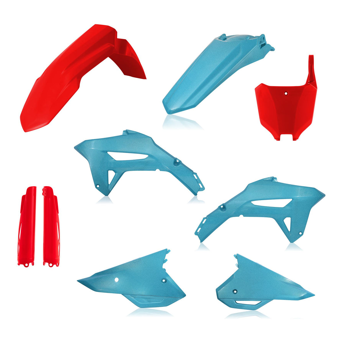 Acerbis Full Plastic Kit Red Green For HONDA CRF 250 R 2022-2024