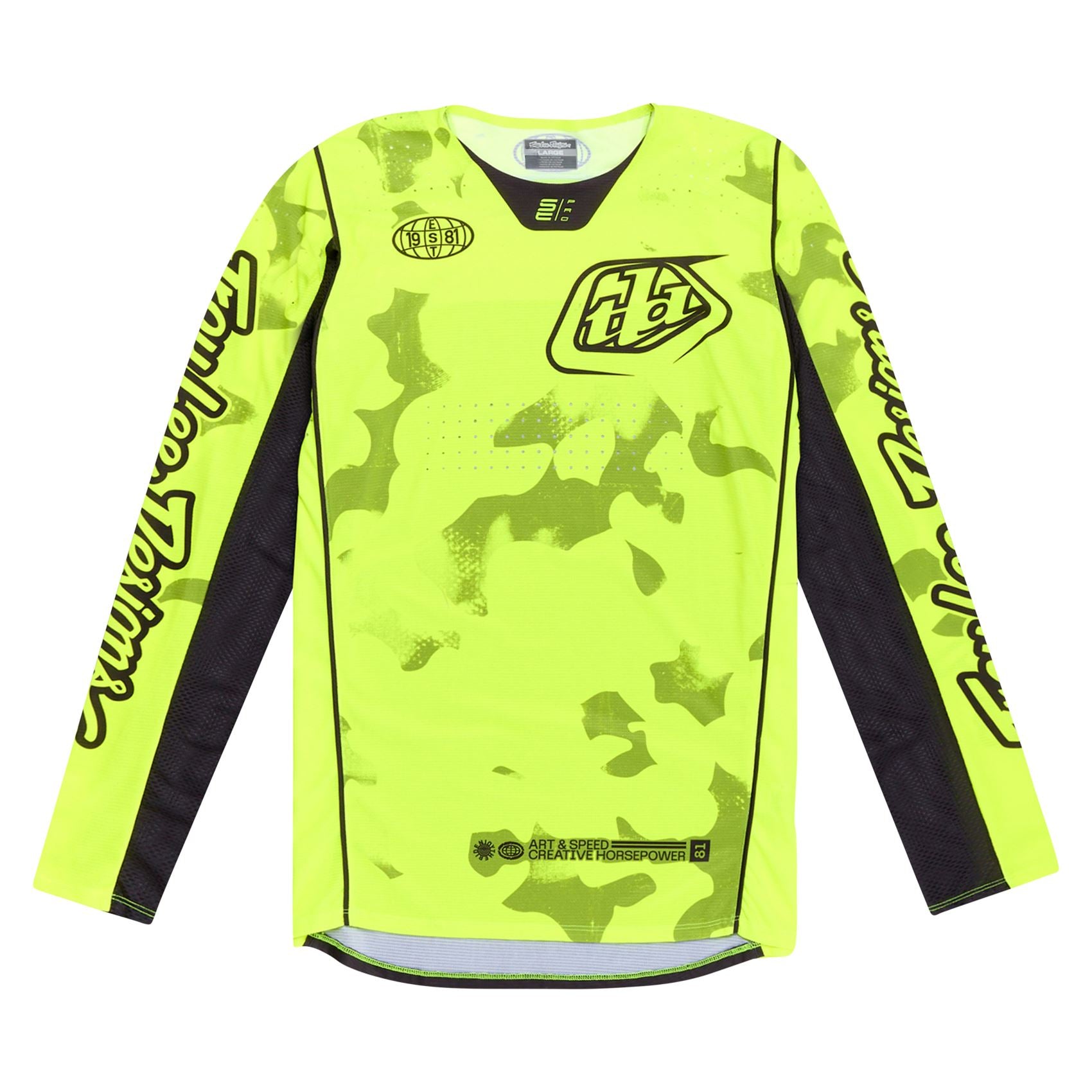 Troy Lee Designs Spring 2025 MX Jersey SE PRO Blotted Jersey Flo Yellow