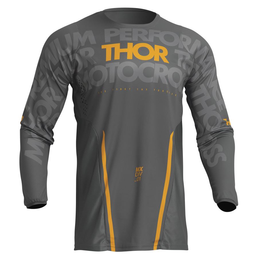 Thor Pulse Mono Dark Grey Yellow Motocross Combo Kit CLEARANCE