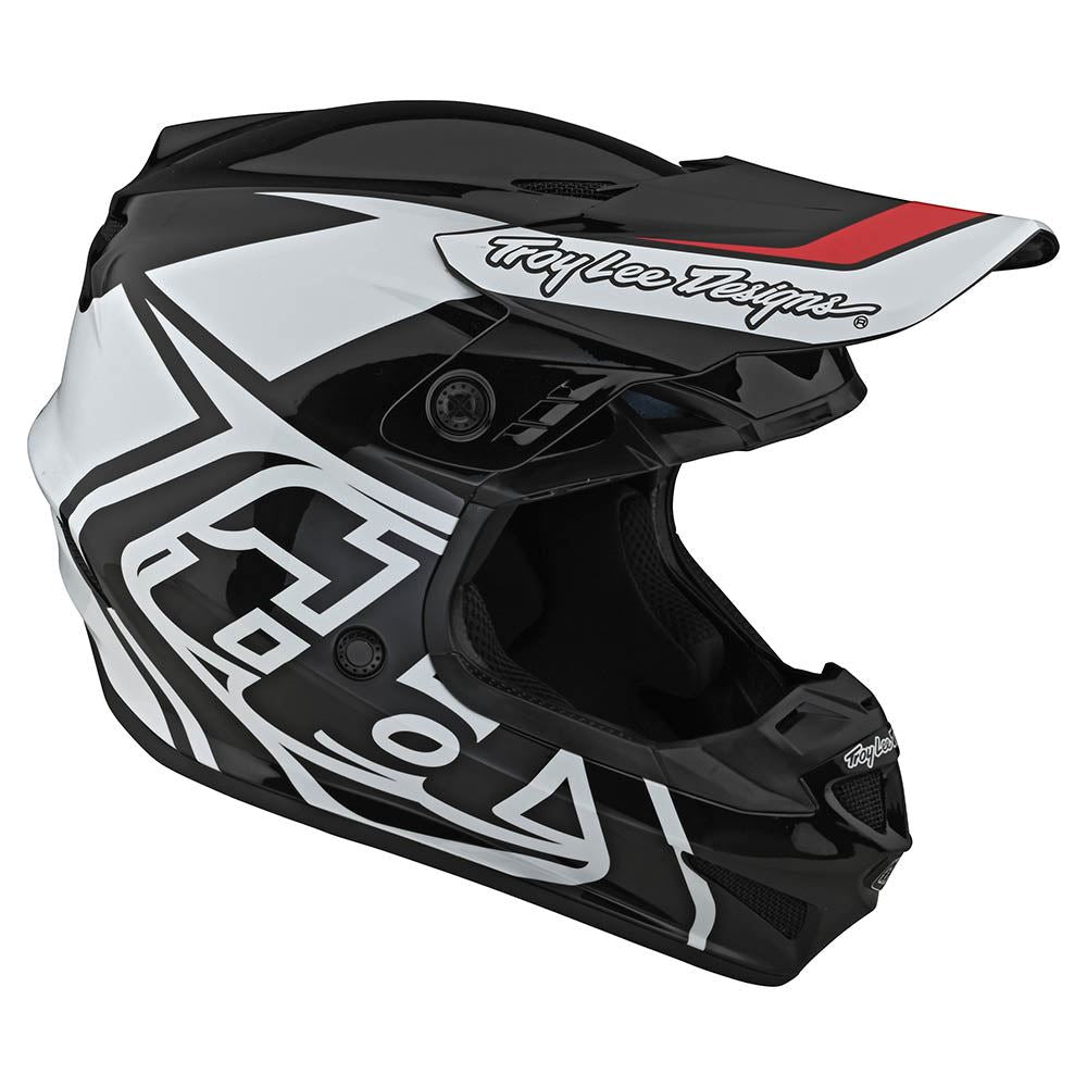 Troy Lee Designs 2025 GP Helmet Overload Black White