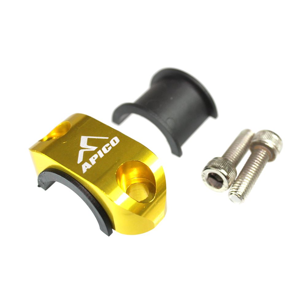 Apico Master Cylinder Perch Rotator Clamp Gold For  Honda CR CRF