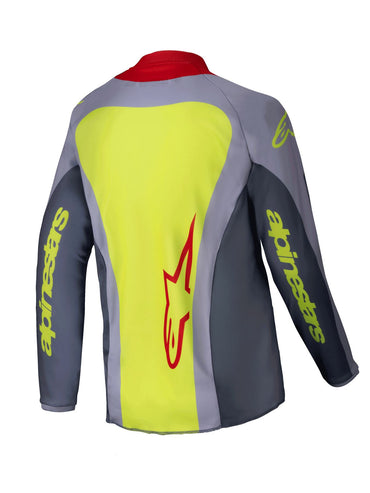 Alpinestars 2025 Racer Melt Youth Motocross Jersey Bright Red Grey