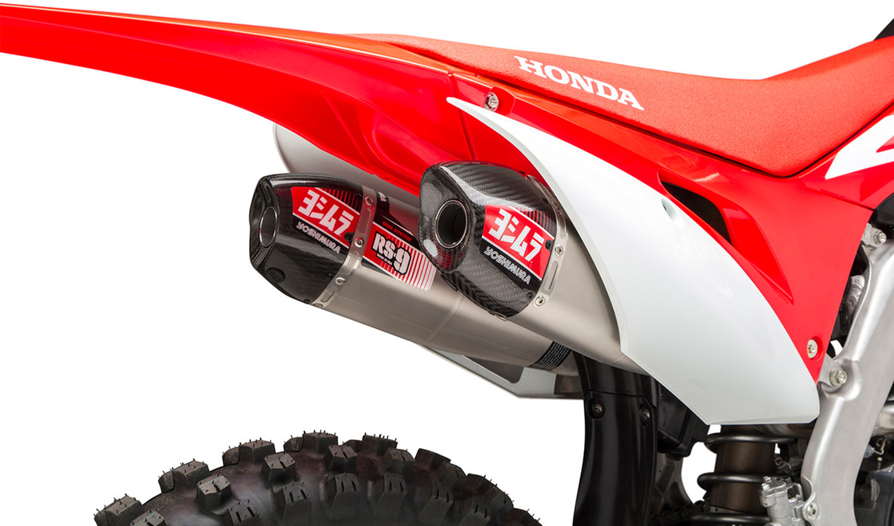 Yoshimura RS-9T Full Exhaust System Stainless Steel Aluminium Carbon Cap For Motocross Enduro Motorcycles