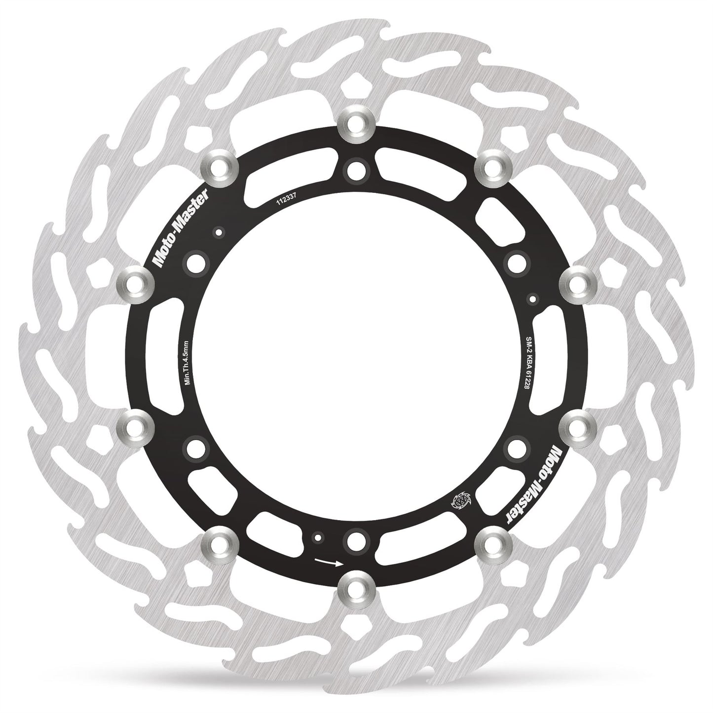 Moto-Master Front Left Floating Flame Series 320 mm For Husqvarna Svartpilen 125 (Spoked wheels) 2021-2023