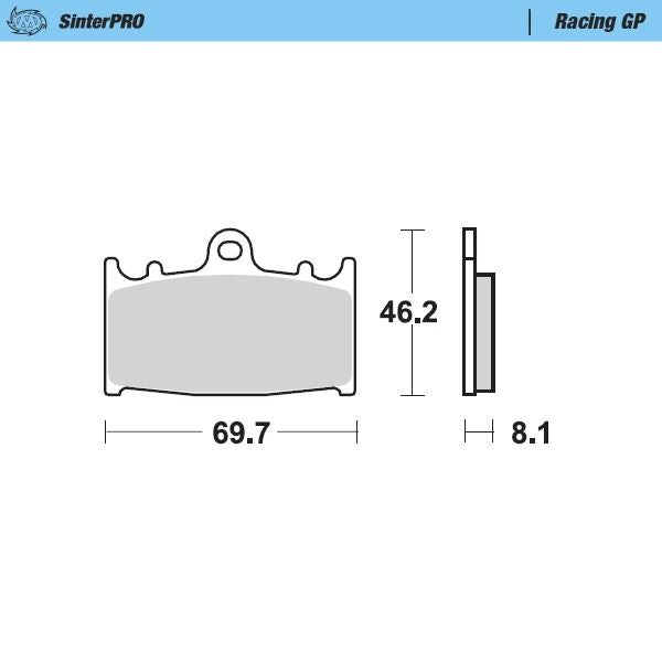 Moto-Master Front Left Pro Racing GP Sintered Brake Pads For Husqvarna TE 150 i (Braktec caliper) 2022