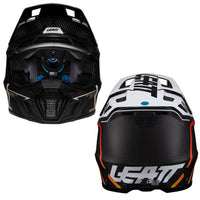 Leatt 2025 Motocross Helmet V25 9.5 Carbon White With 6.5 Iriz Goggles