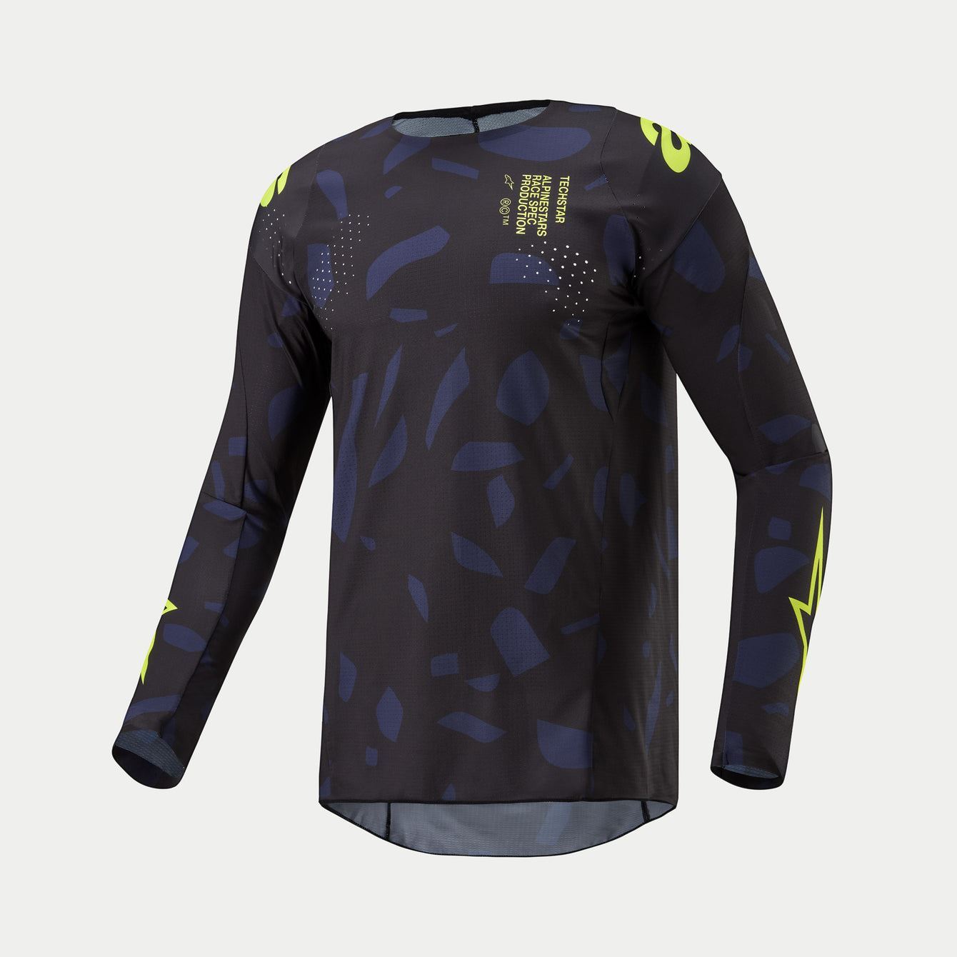 Alpinestars 2024 Techstar Rantera Motocross Jersey Black Navy Yellow Fluo Clearance