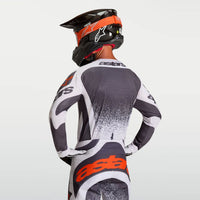 Alpinestars 2027 Techstar Swan MX Jersey Light Lilac Dark Gray Red Fluo