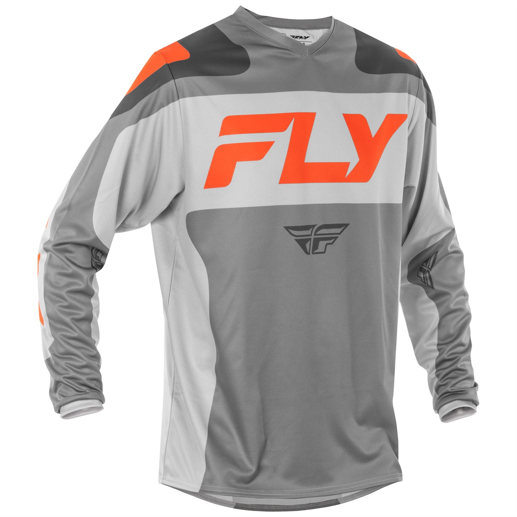 Fly Racing 2025 F-16 Motocross Jersey Grey Orange