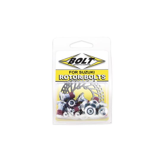 Bolt Motorcycle Hardware Disc Bolt Set Front & Rear For Suzuki RM125 2001 - 2009