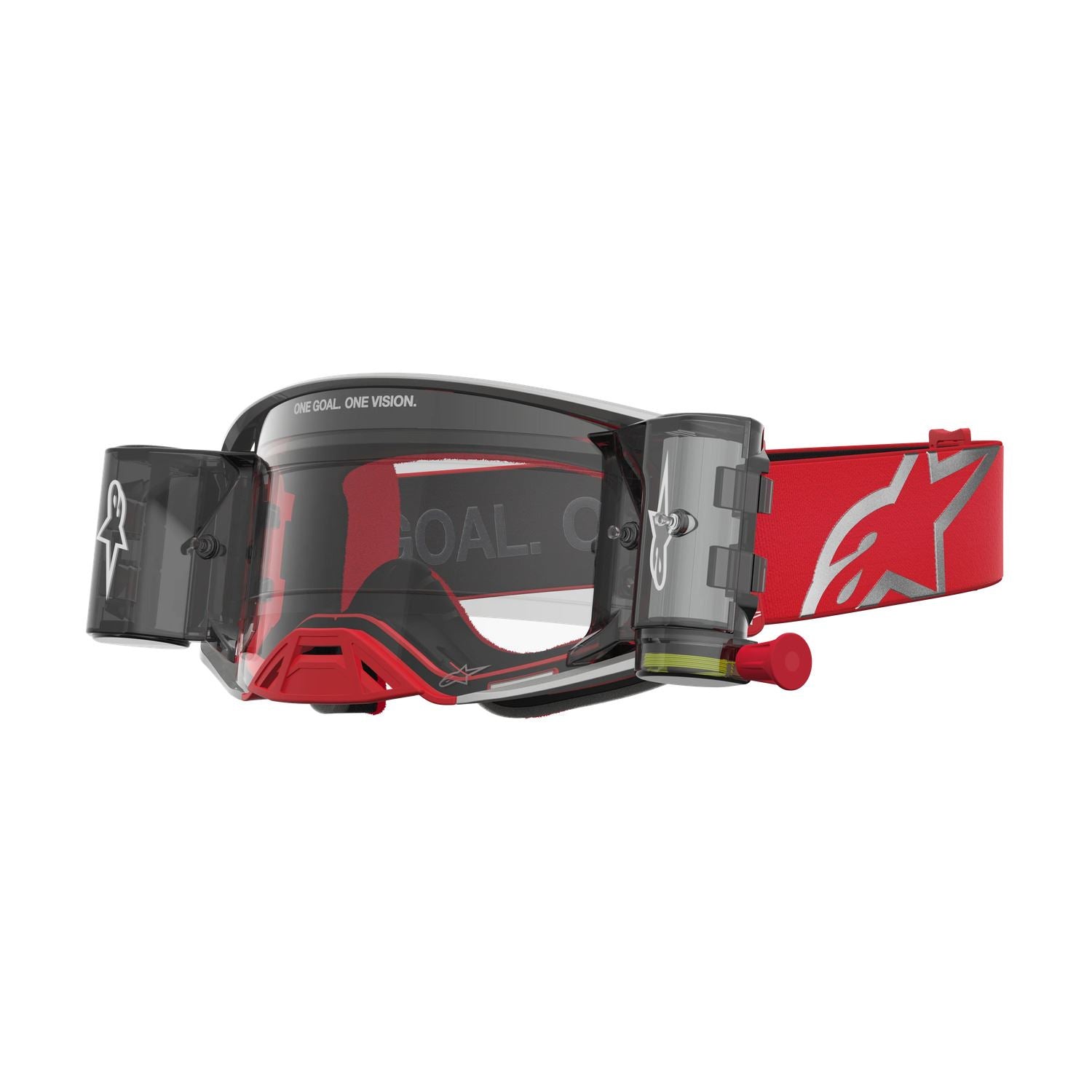 Alpinestars 2027 Supertech Firma Roll Off MX Goggles Red Silver Clear