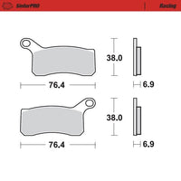 Moto-Master Front Left Pro Racing Sintered Brake Pads For KTM 525 XC 2008-2013