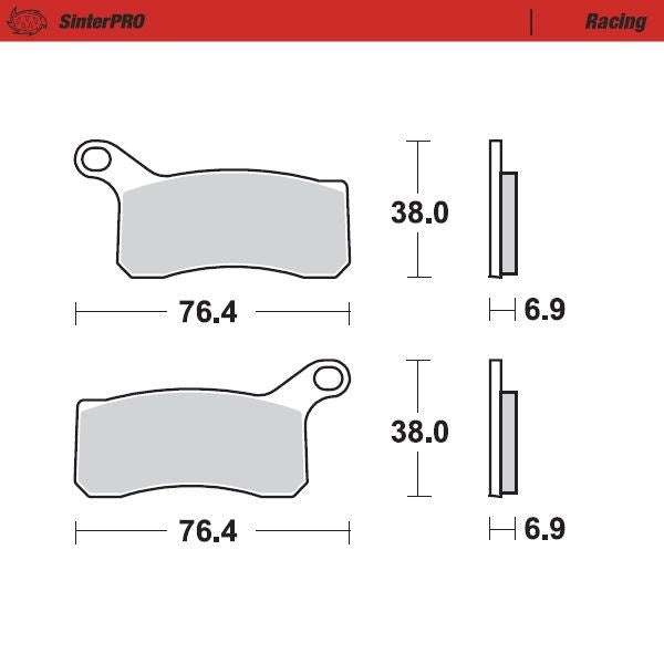 Moto-Master Front Left Pro Racing Sintered Brake Pads For KTM 505 SX ATV 2010-2013