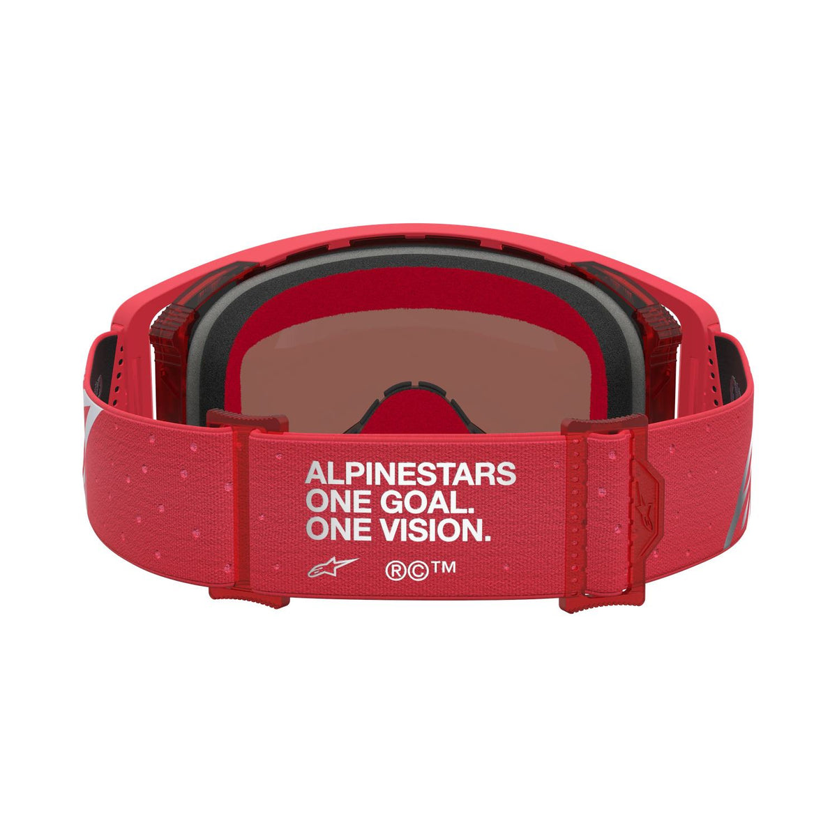 Alpinestars 2027 Supertech Vesta MX Goggles Red Flo Chrome Mirror Silver