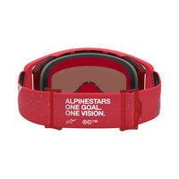 Alpinestars 2027 Supertech Vesta MX Goggles Red Flo Chrome Mirror Silver