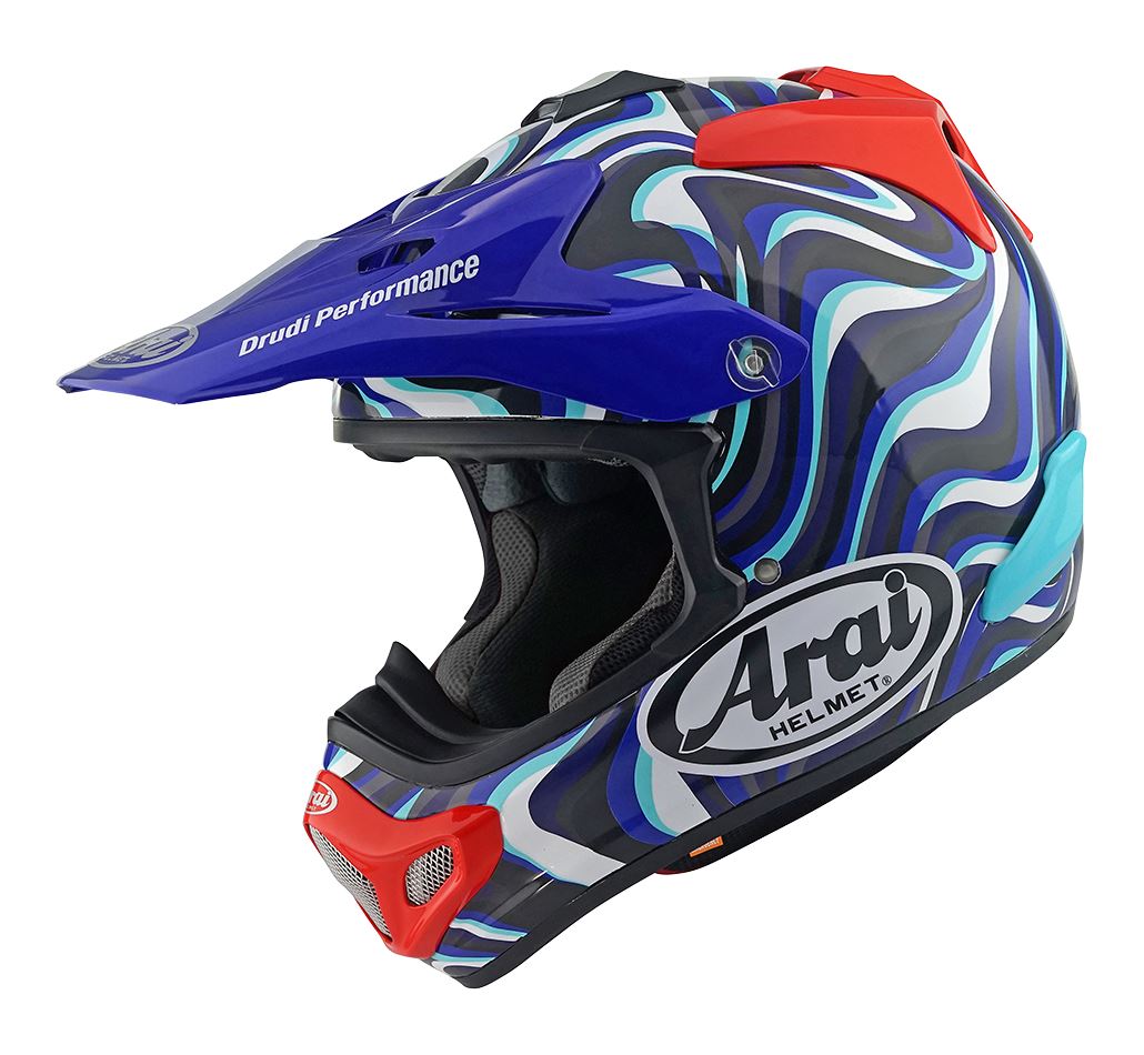 Arai MX-V Evo New 2025 Motocross Helmet Stream Blue ECE 22-06