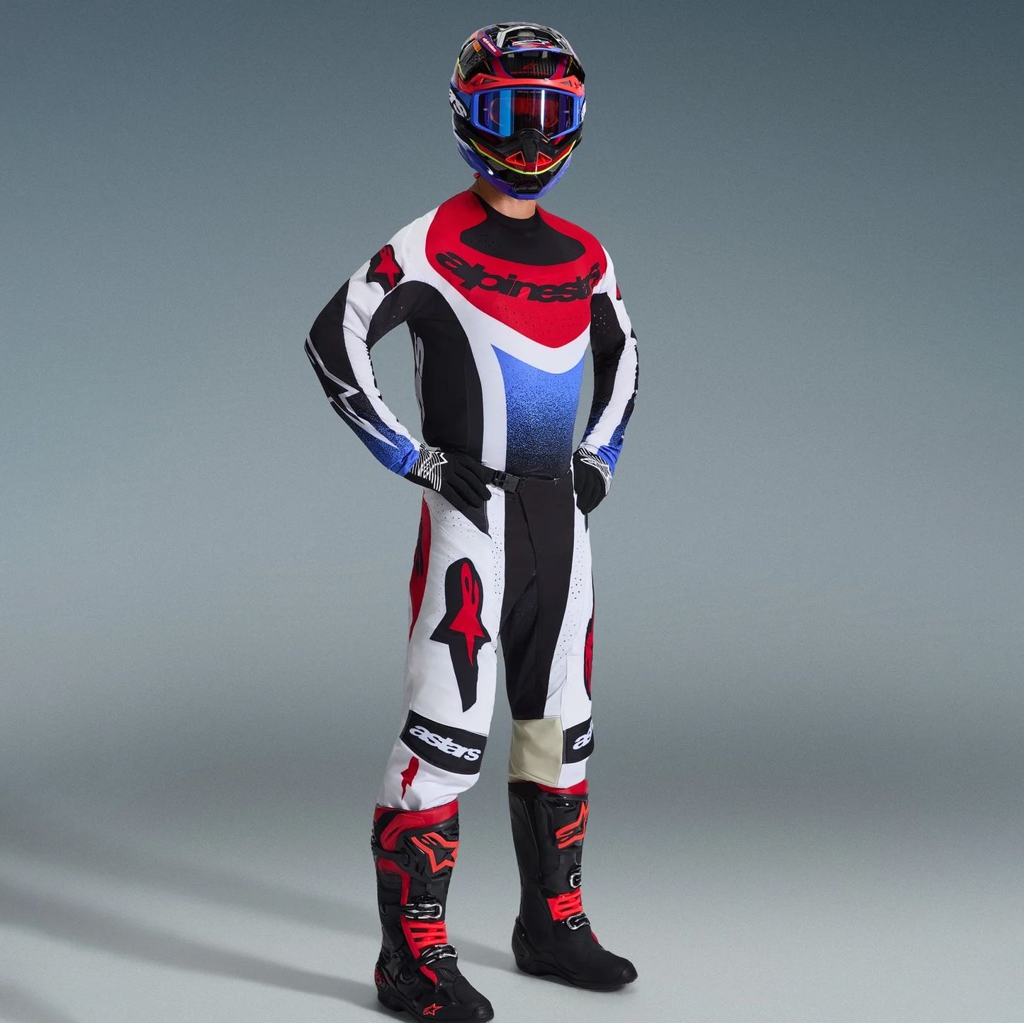 Alpinestars 2026 Techstar Knif Motocross Combo Kit Black White Red