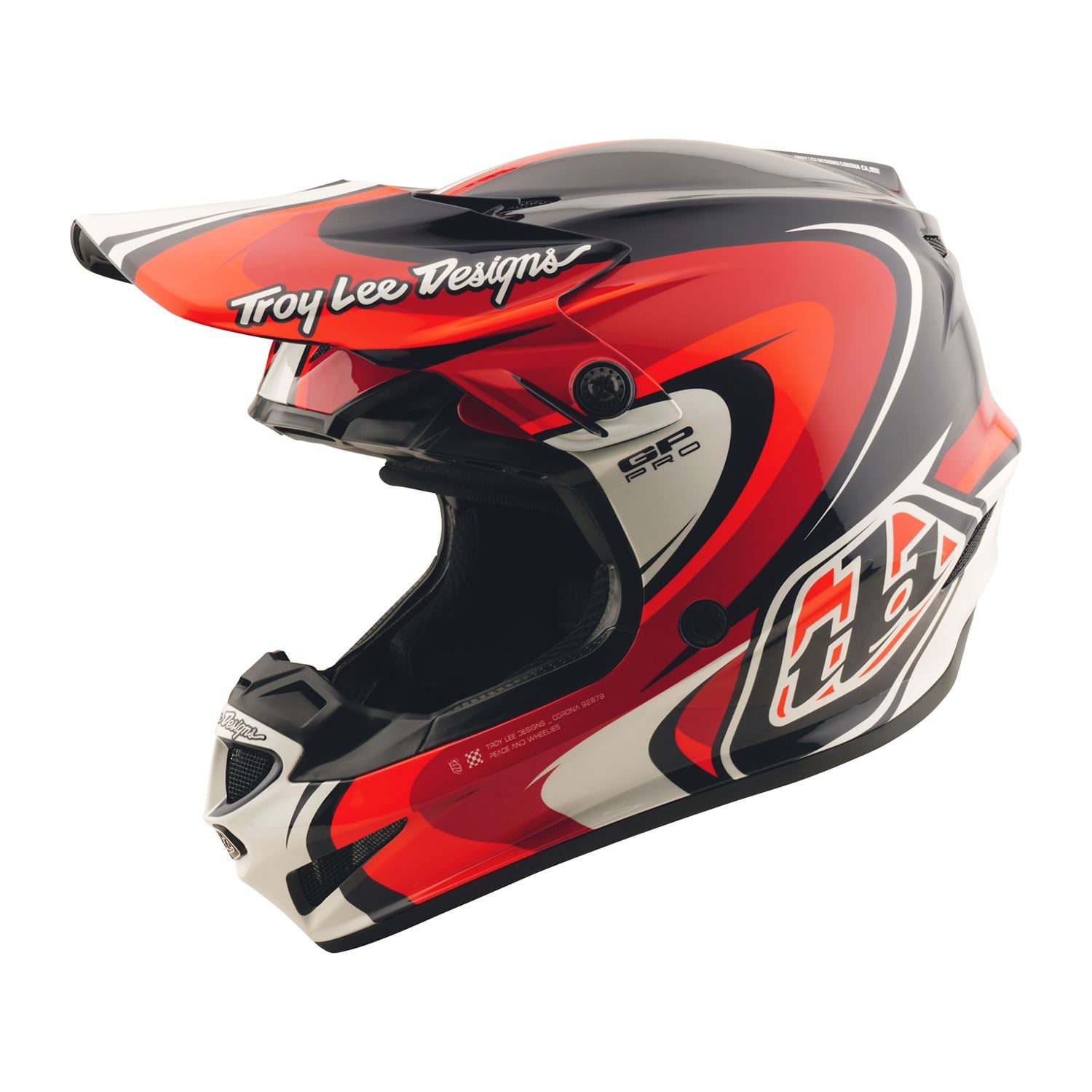 Troy Lee 2026 Motocross Helmet GP PRO Youth Crossover Black Red