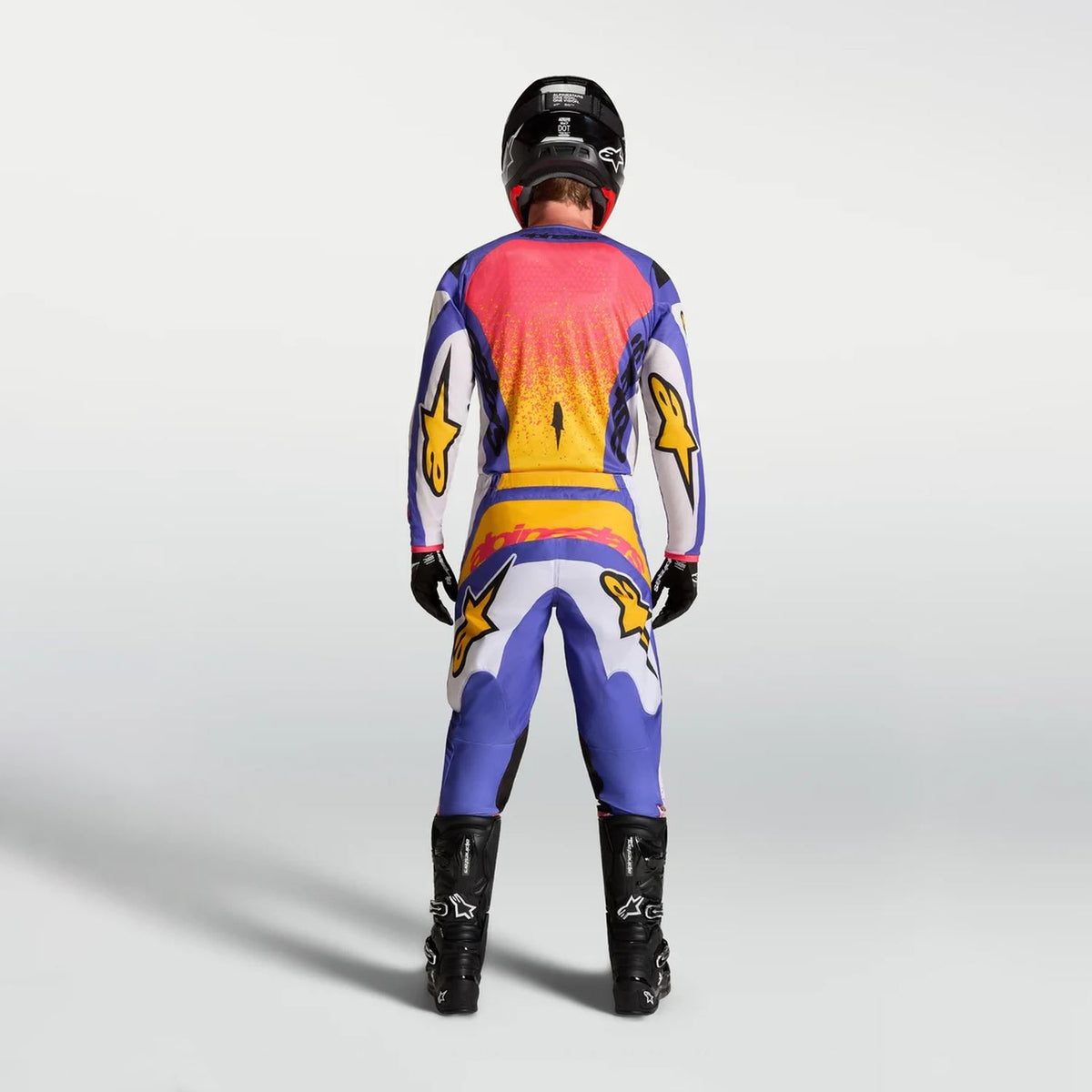 Alpinestars 2027 Fluid Drag MX Combo Kit Light Lilac Blue Iris Gold
