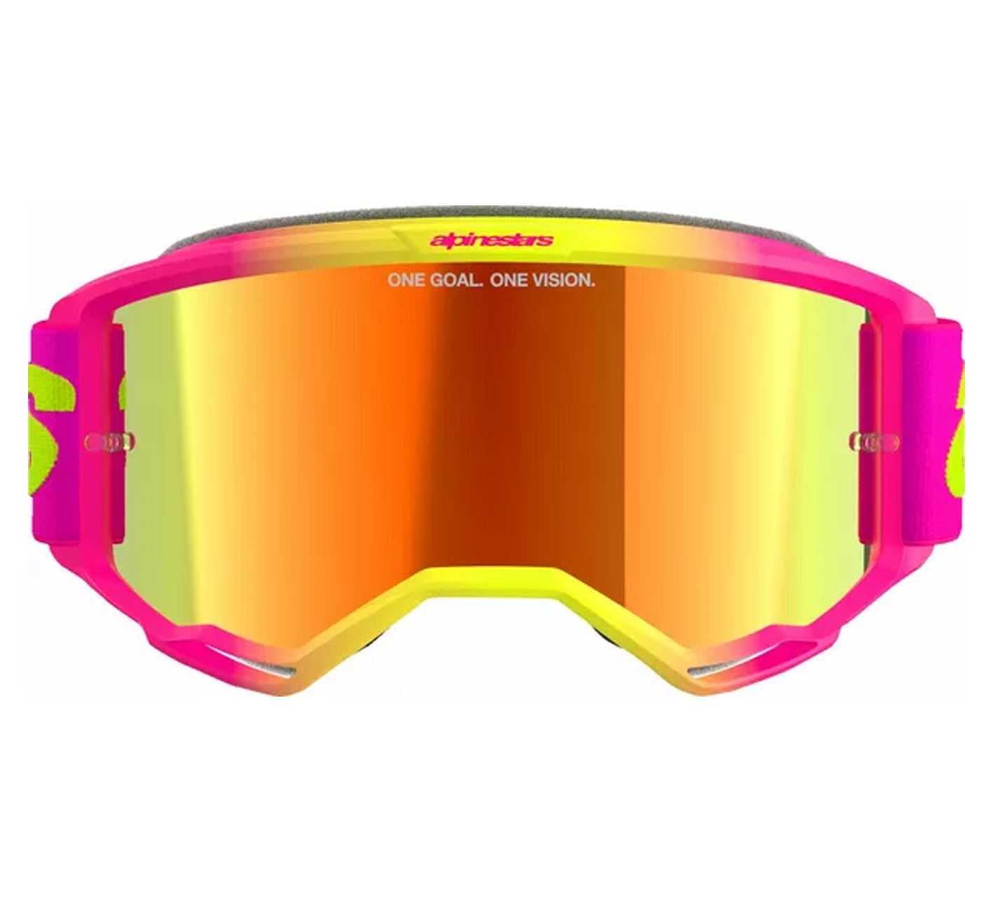 Alpinestars 2025 Goggles Vision 5 Wordmark Pink Yellow Mirror Red