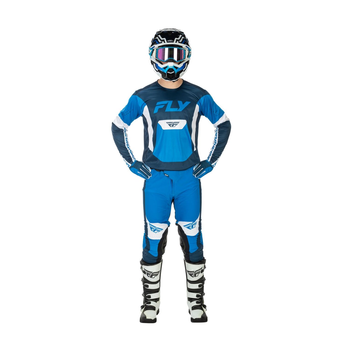 Fly Racing 2026 Motocross Combo Kit Lite  Blue White