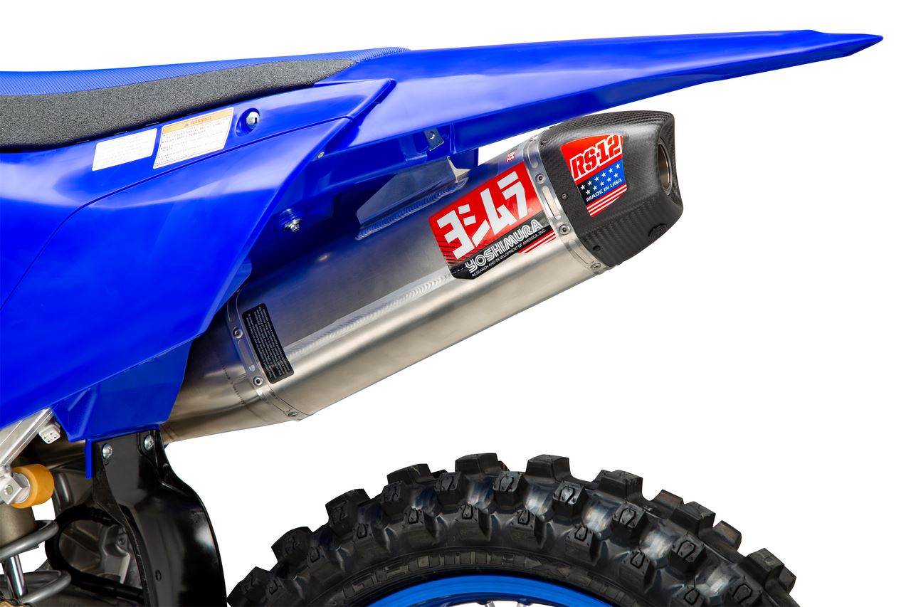 Yoshimura RS-12 Full Exhaust System Stainless Steel Aluminium Carbon Cap For Motocross Enduro Motorcycles