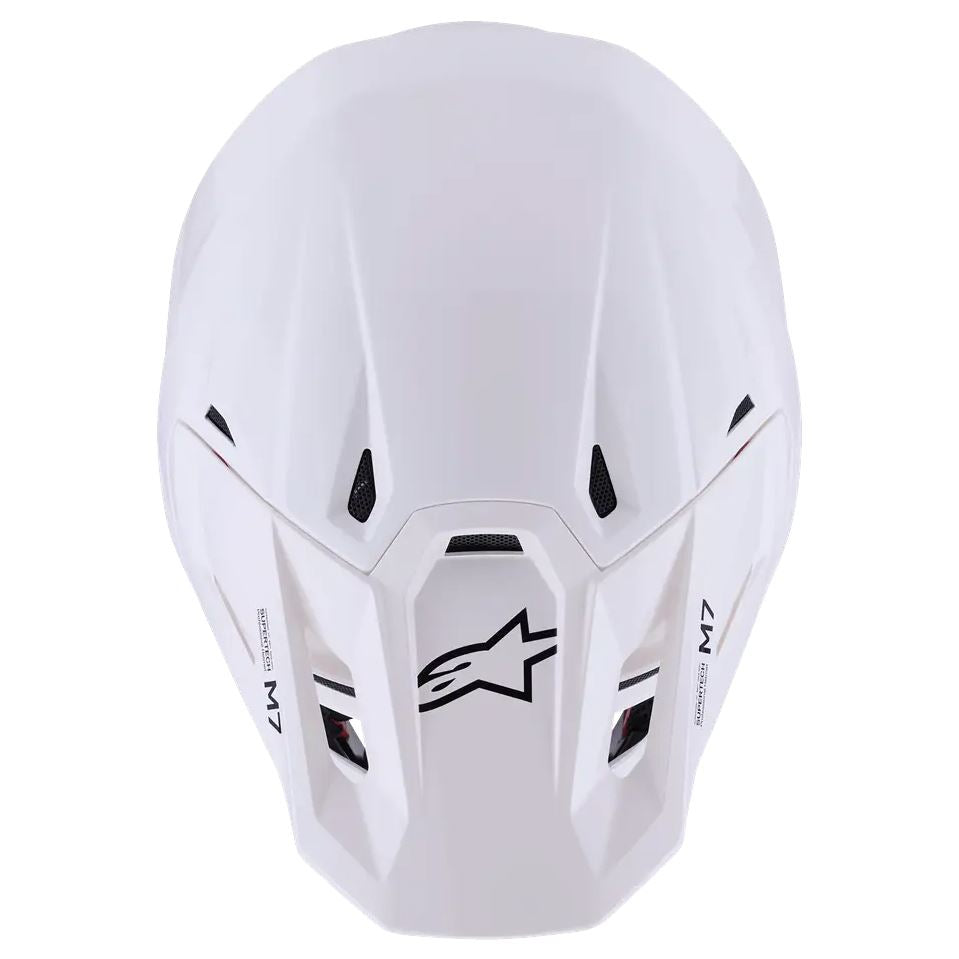 Alpinestars 2026 SM7 Solid Motocross Helmet White Glossy