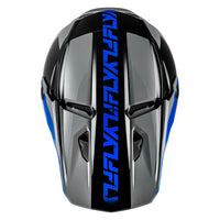 Fly Racing 2026 Motocross Helmet Kinetic Crest Grey Black Blue