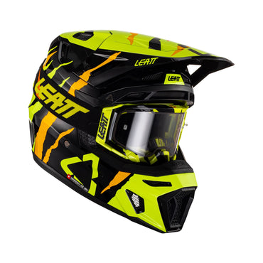 Leatt 2024 Helmet Moto 8.5 V23 Citrus Tiger with 5.5 Goggles Bag