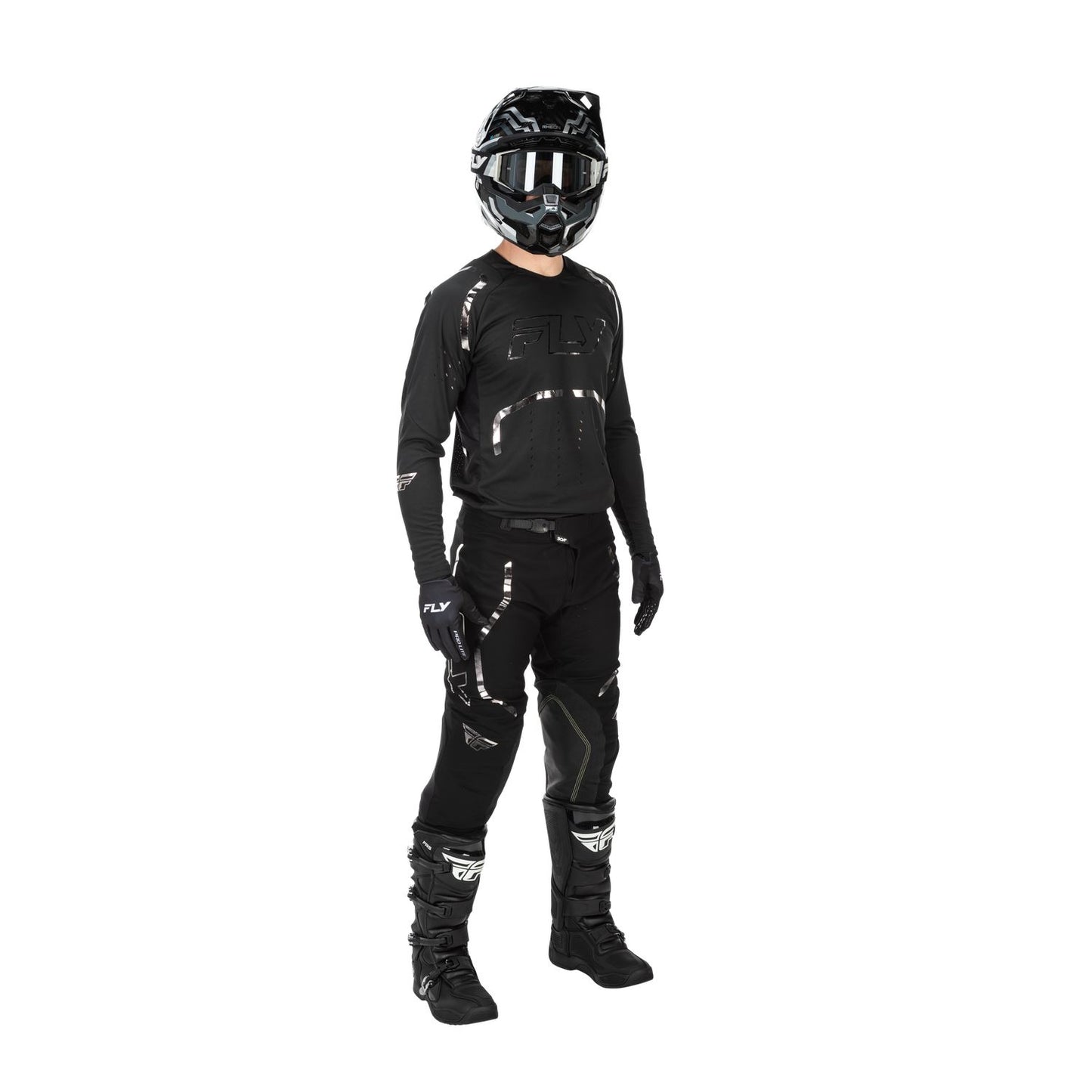 Fly Racing 2026 Motocross Combo Kit Evolution DST Spark  Black Silver