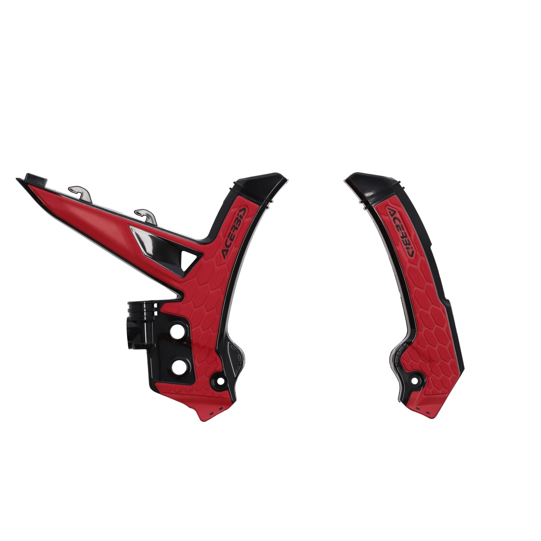 Acerbis X-Grip Frame Protector Guards Black Red For Gas Gas EC 450 F 2024-2025