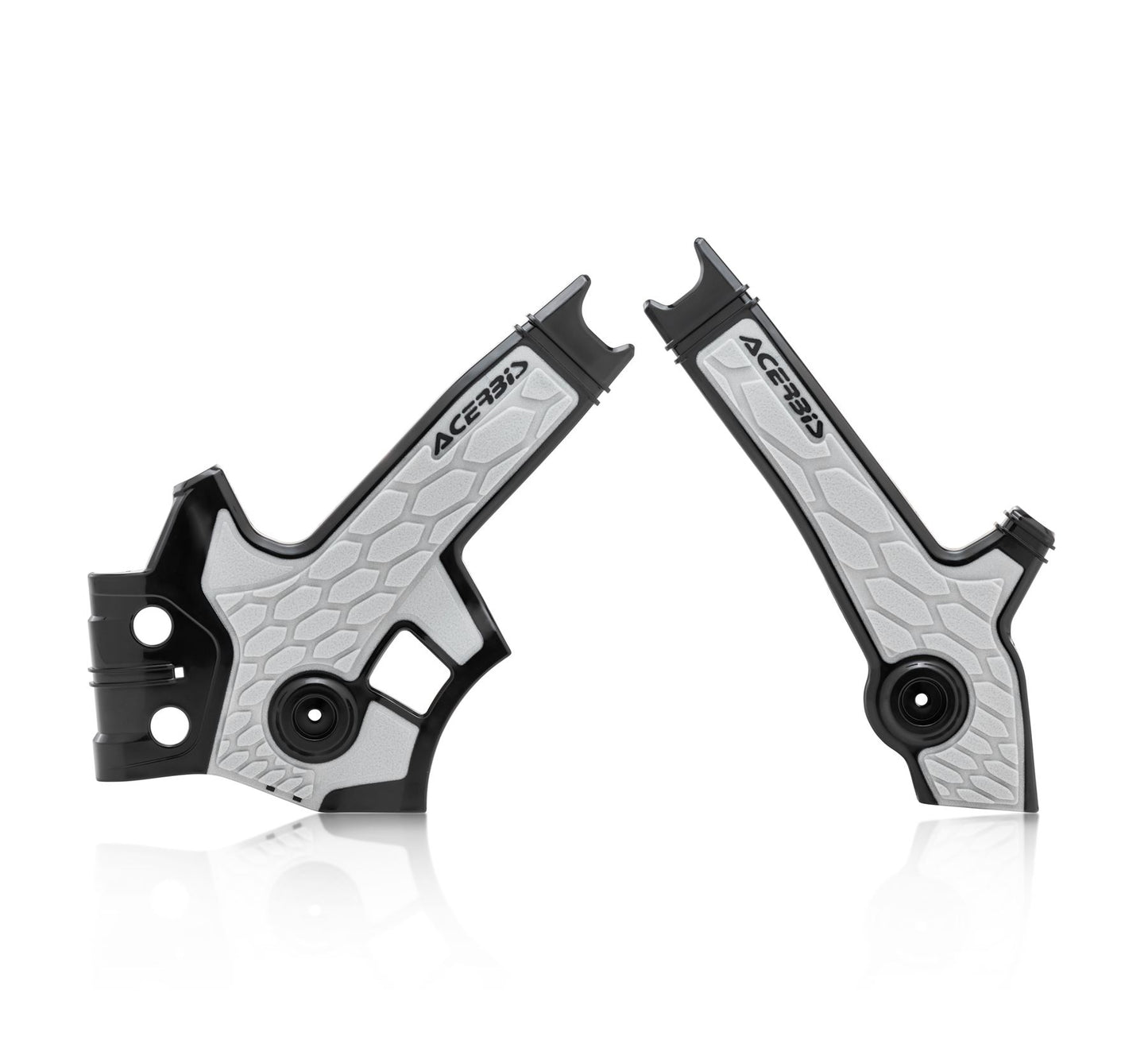 Acerbis X-Grip Frame Protector Guards Black Silver For Suzuki DR 650 1996-2023