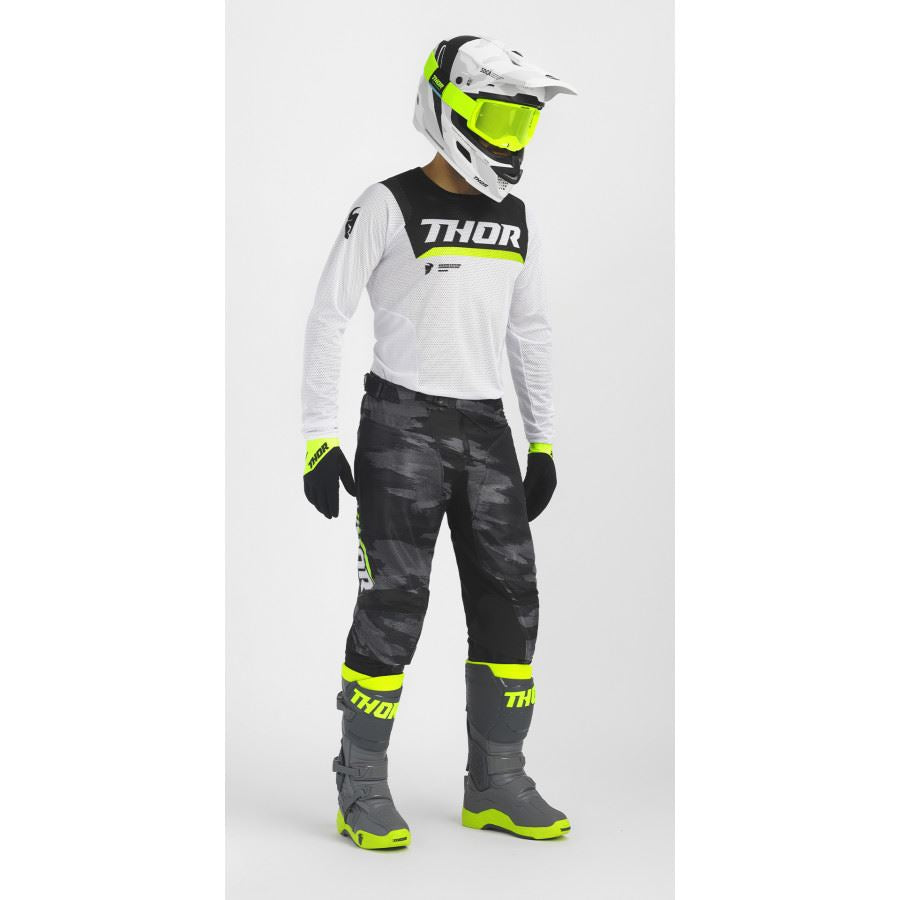 Thor Pulse Air Cameo White Black Motocross Combo Kit CLEARANCE