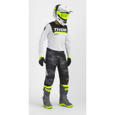 Thor 2024 Pulse Air Cameo White Black Motocross Combo Kit