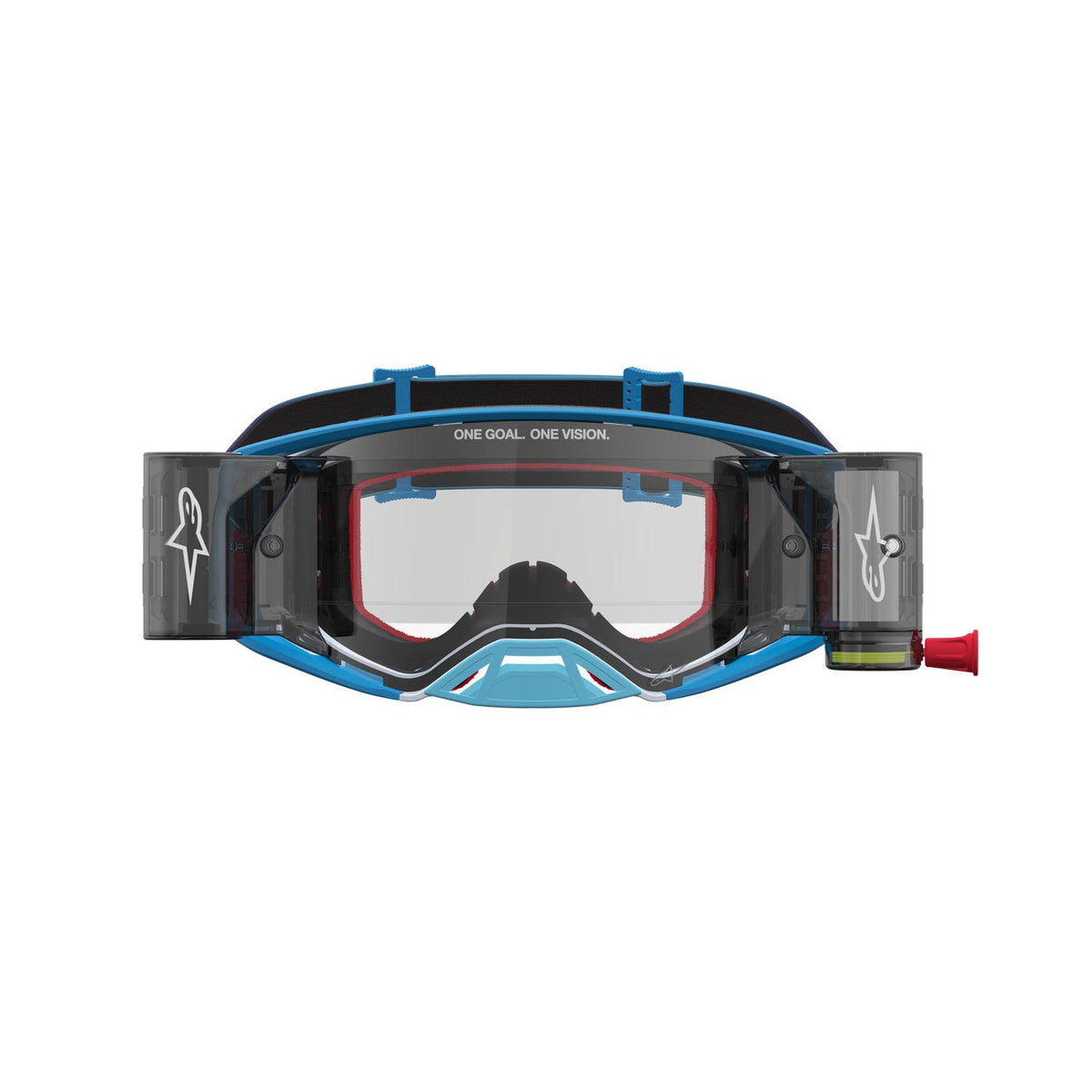 Alpinestars 2027 Supertech Firma Roll Off MX Goggles Blue Silver Clear