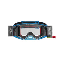 Alpinestars 2027 Supertech Firma Roll Off MX Goggles Blue Silver Clear