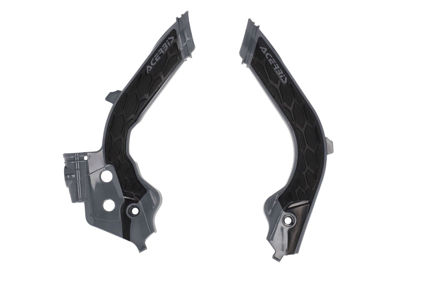 Acerbis X-Grip Frame Protector Guards Grey Black For Gas Gas EX 350 F 2021-2023