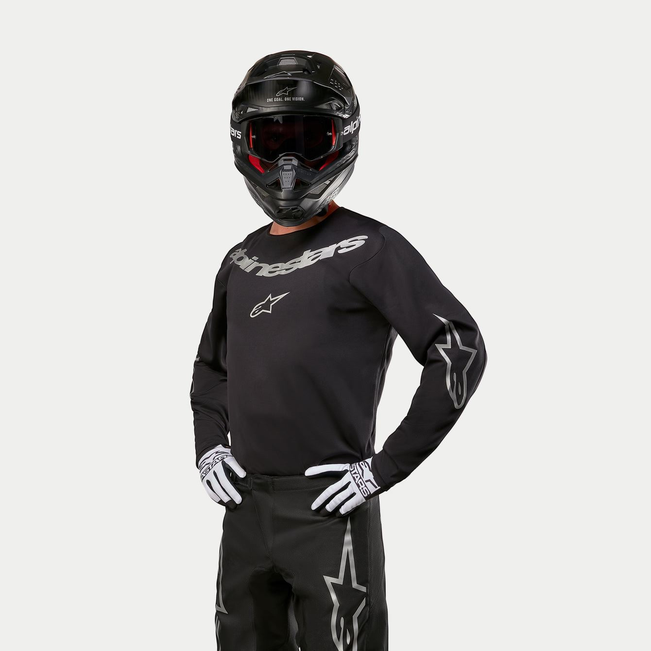 Alpinestars 2024 Fluid Graphite Motocross Jersey Black