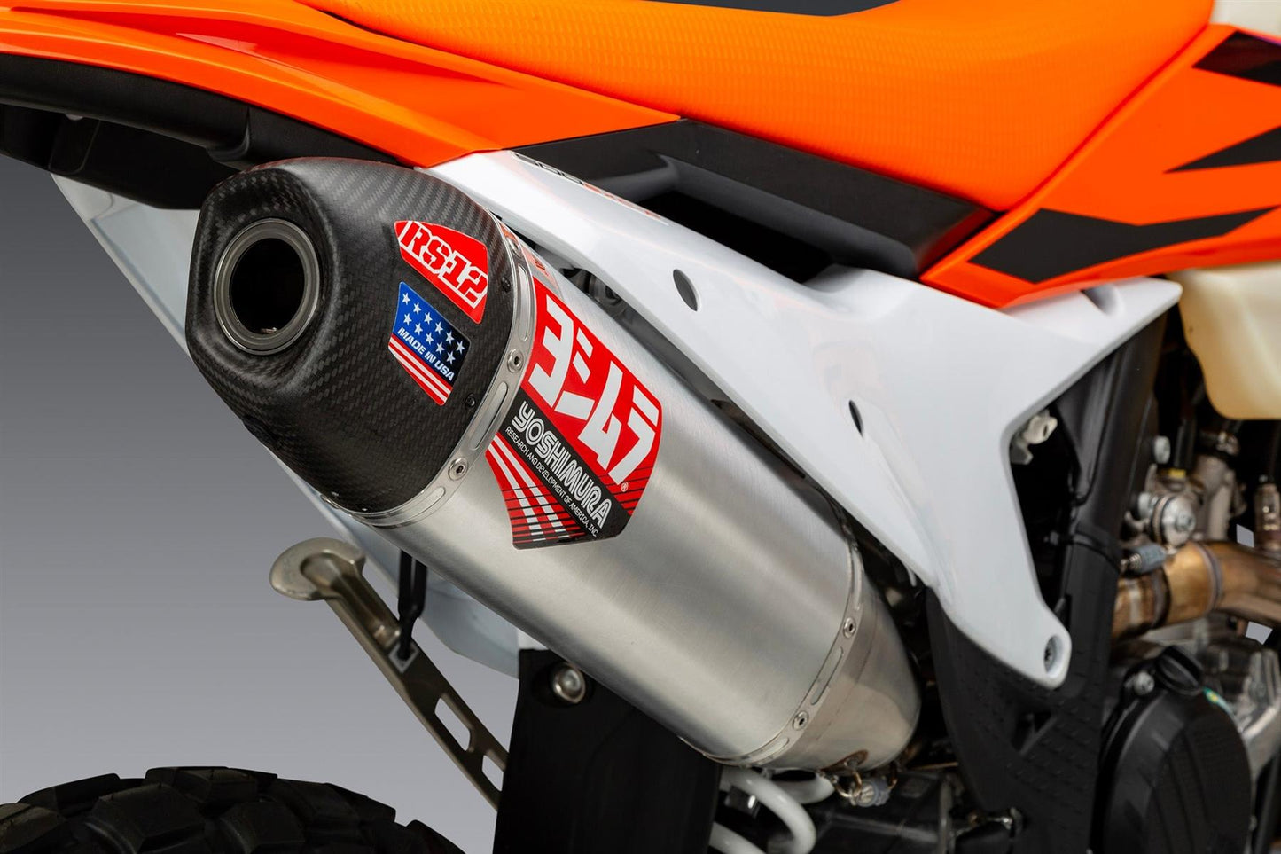 Yoshimura RS-12 Slip On Stainless Steel Carbon Cap For KTM EXC-F 500 2024