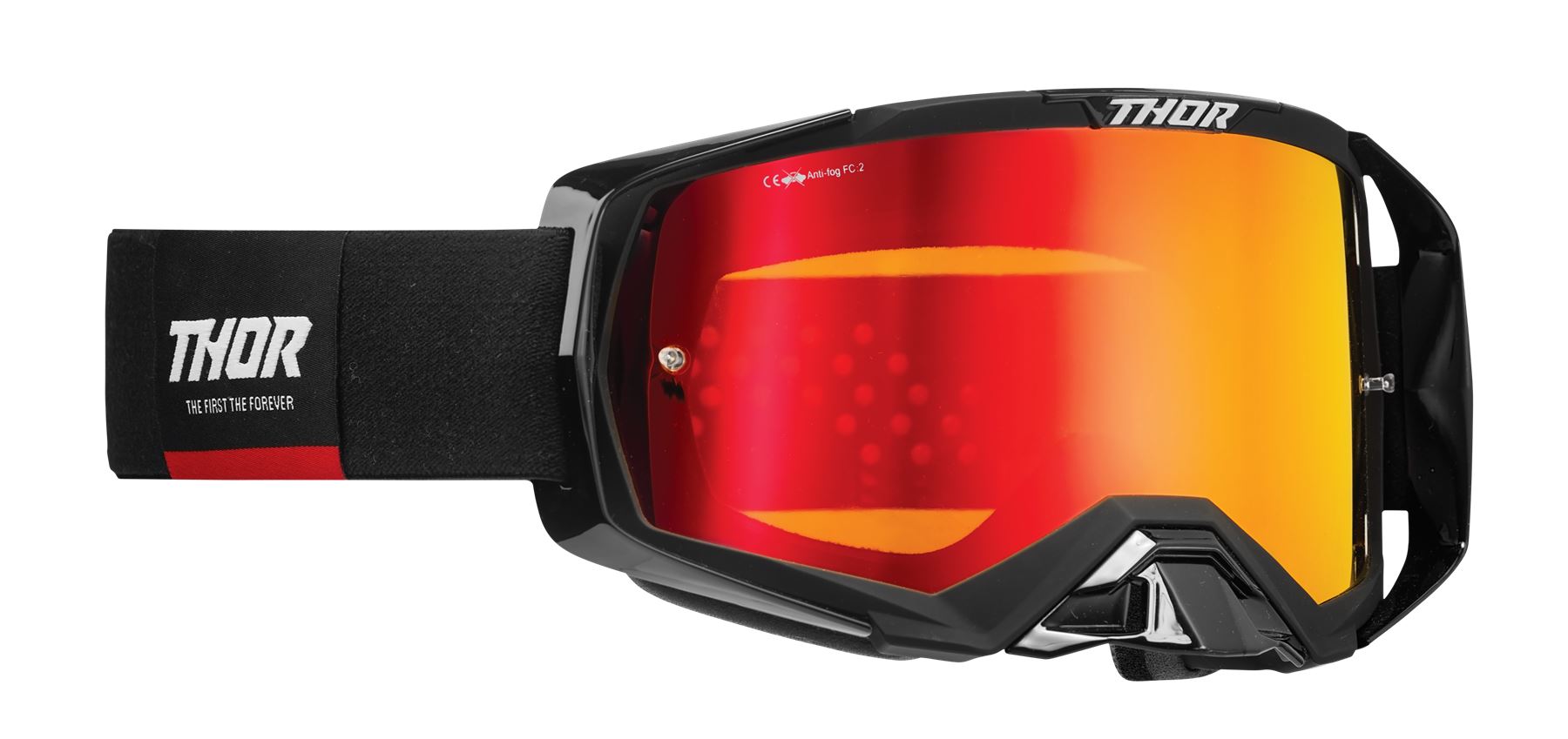 Thor 2025 Goggles Activate Black Red