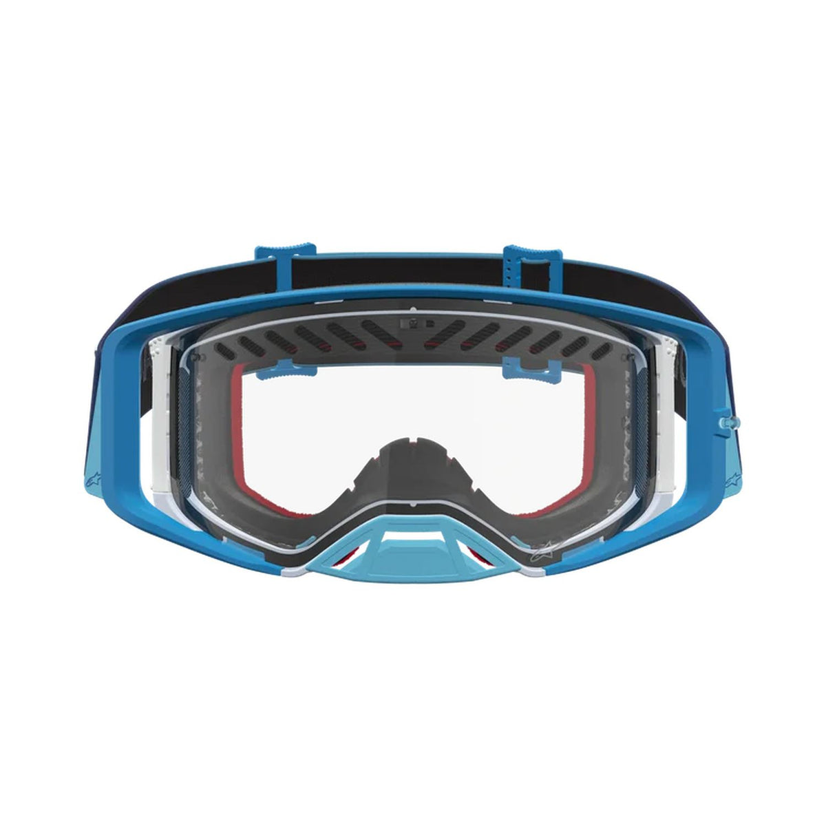 Alpinestars 2027 Supertech Dura Air Fluid MX Goggles Blue Fade Silver Clear